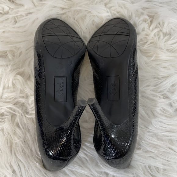 FIONI Reptile Design Open Toe Pumps Heels Size 8.5 - Picture 8 of 8